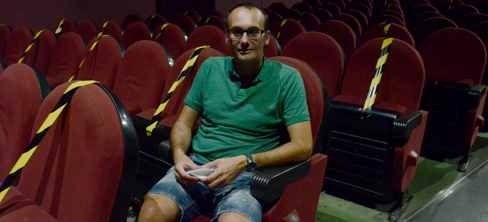 Jaume Pont, a la platea del Teatre Sant Vicenç. Autor: David B.