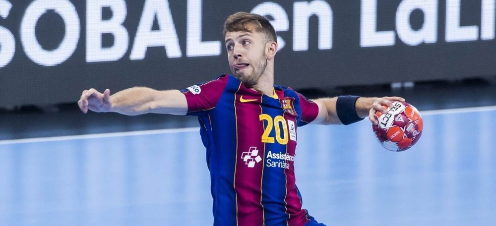 Aleix Gómez, jugador del Barça a handbol