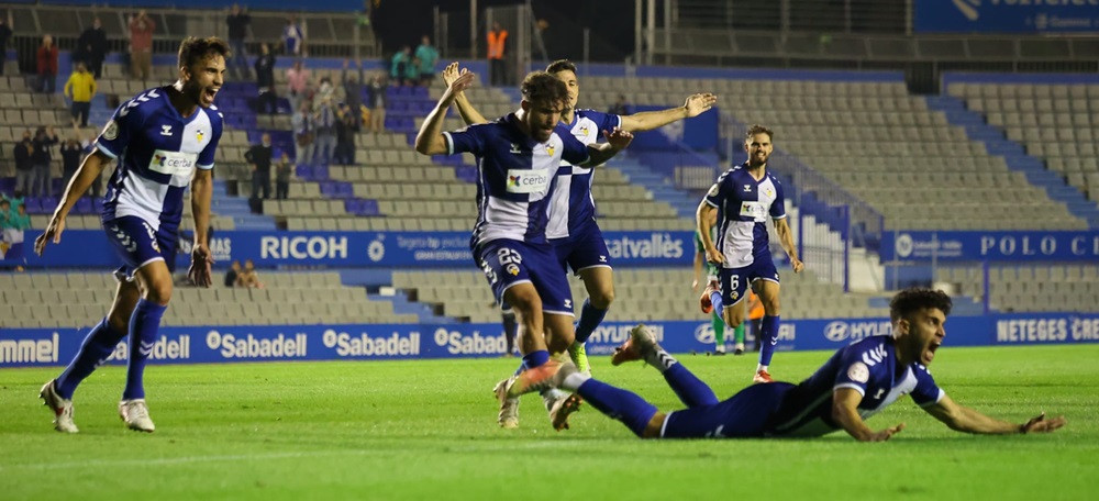 Foto portada. celebració del gol del partit. Autora: Dihor.