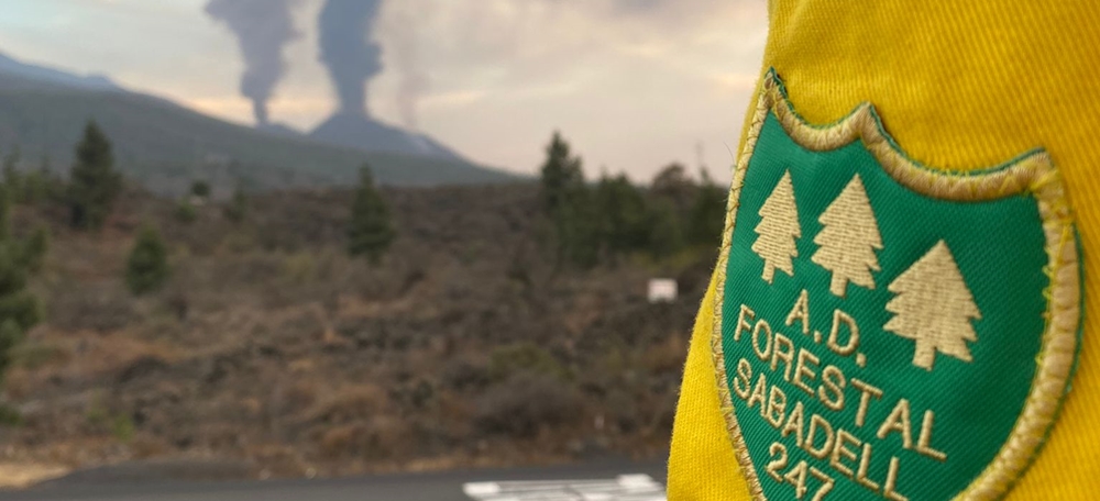 ADF a La Palma per l'erupció del volcà Cumbre Vieja. Autor: cedida.