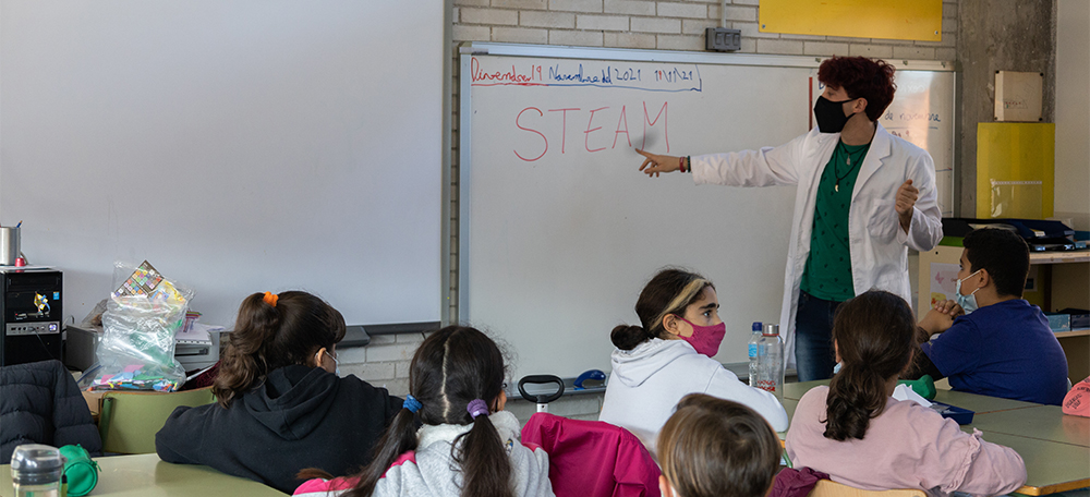 Una classe de l'escola Torreguitart. Autora: Gemma Vives.