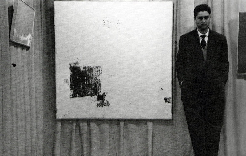 Alfons Borrell a la sala d'exposicions de l'Ateneu Barcelonès (1959)