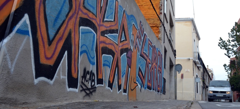 Un graffiti, al carrer del Sol. Autor: J.d.A.