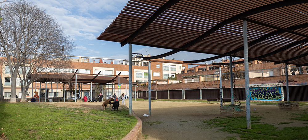 Foto portada: la plaça de Mossèn Geis, aquest dimarts al matí. Autora: Gemma Vives.