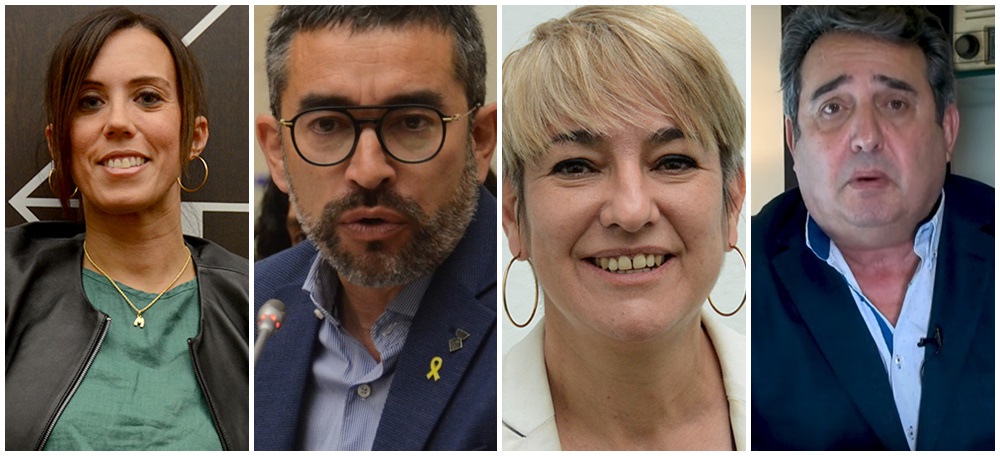 Foto portada: l'alcaldessa de Sabadell, Marta Farrés, l'alcaldable d'ERC, Gabriel Fernàndez, la consellera de Justícia, Lourdes Ciuró, i l'exalcalde de Sabadell, Manuel Bustos.