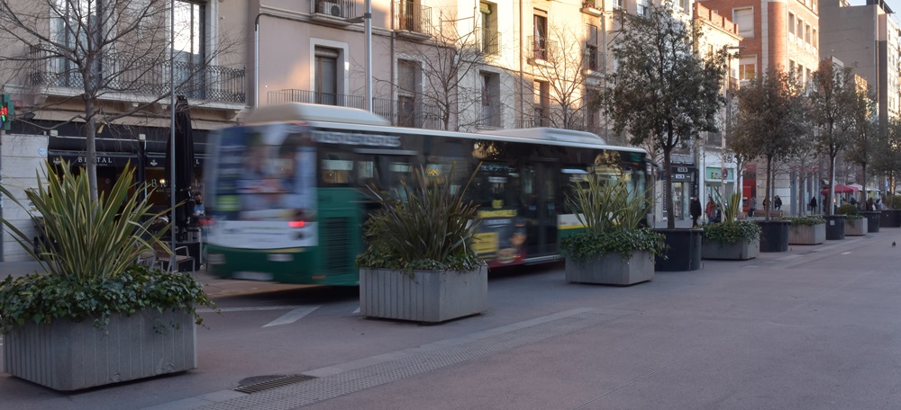 Foto portada: un autobús, pel Passeig, fa uns dies. Autor: David Chao.