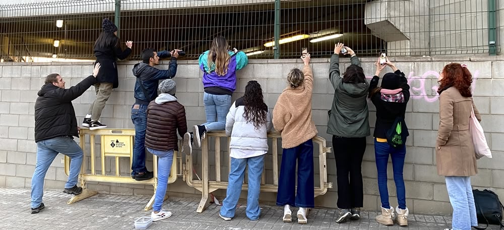 Vigília de Barcelona Animal Save a Sabadell, aquest diumenge a la tarda davant l'escorxador. Autora: J. Ramon