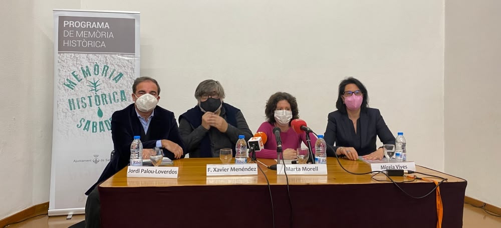 Foto portada: Marta Morell, F. Xavier Menéndez, Jordi Palou i Mireia Vives durant la presentació de l'audiència memorial sobre la Guerra Civil i el Franquisme. Autor: Àlex Bello