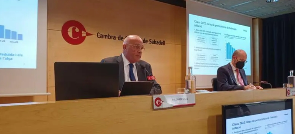 El president del BS, Josep Oliu, en el fòrum d'aquest dimecres. Autor: ACN