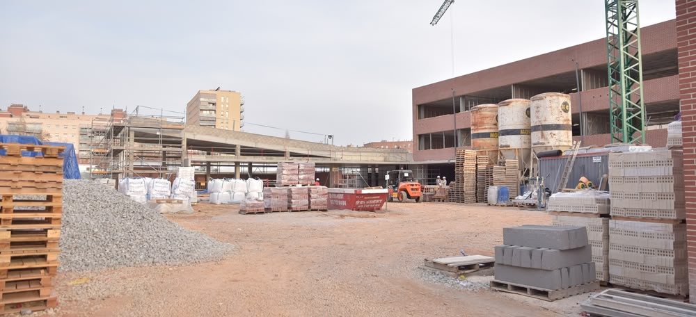 L'institut-escola Virolet en obres, aquest divendres a la tarda. Autor: David Chao.