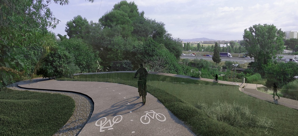 Foto portada: imatge virtual del futur carril bici. Font: AMB.