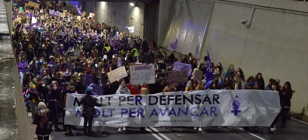 Manifestació 8M 2022, per la Gran Via. Autor: David Chao.