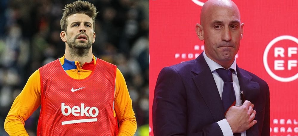 Foto portada: el futbolista Gerard Piqué y el presidente de la RFEF, Luis Rubiales.