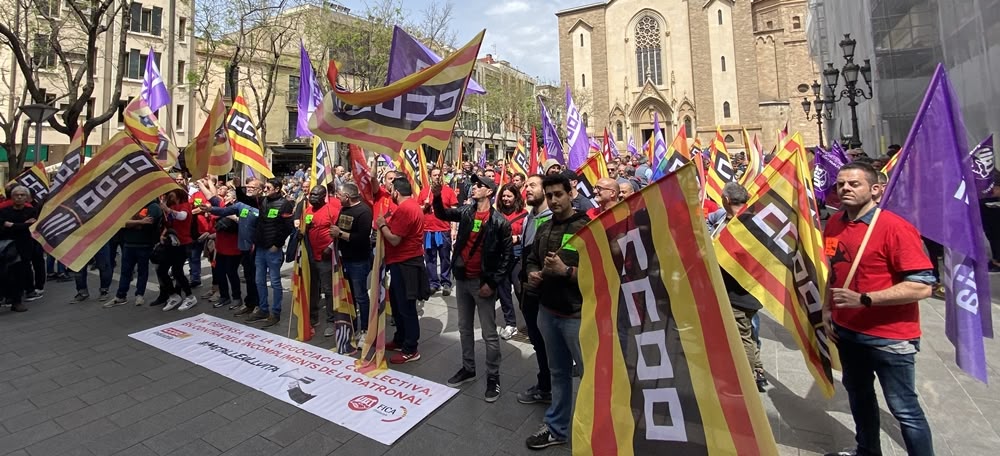 Manifestació del sector del metall per exigir el compliment del conveni a la patronal. Autora: J. Ramon