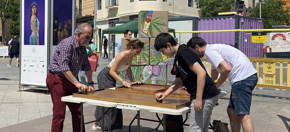 Taula d'air hockey, a La Rambla del Turisme d'aquest dissabte. Autora: J. Ramon