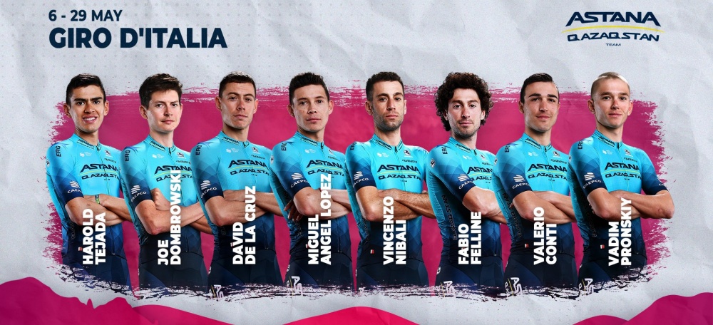 David de la Cruz amb l'Astana al Giro d'Italia