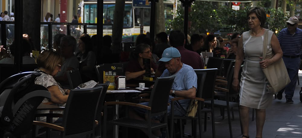 Una terrassa, a la Rambla. Autora: Lucía Marín.