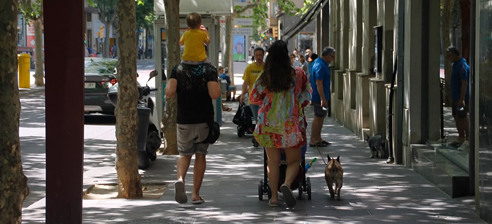 Una família, a la Rambla. Autora: Lucía Marín.