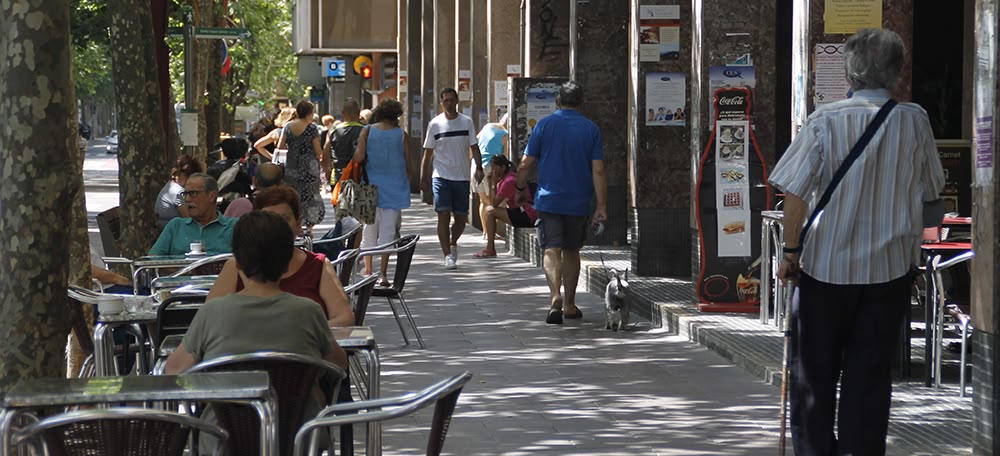 Una terrassa, a la Rambla. Autora: Lucía Marín.