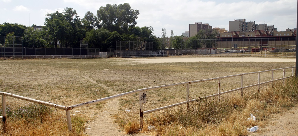 El camp de futbol dels Reis Catòlics, que ha de ser l'anomenat Jardí del Sud. Autora: Lucía Marín.