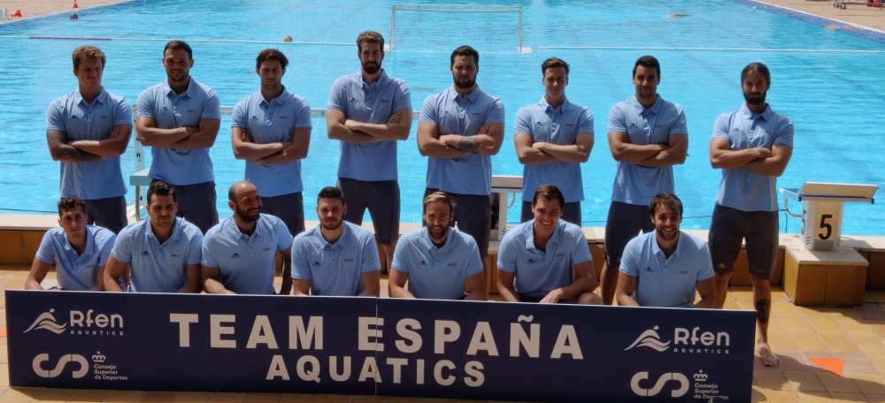 La selecció espanyola masculina de waterpolo al CAR. Autor: J.Sánchez