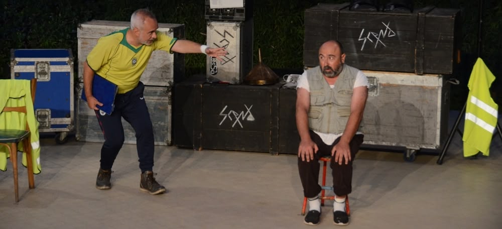 Fel Faixedas i Carles Xuriguera, a l'espectacle 'Ni rastre de qui vam ser' del Fresc Festival. Autor: David B.