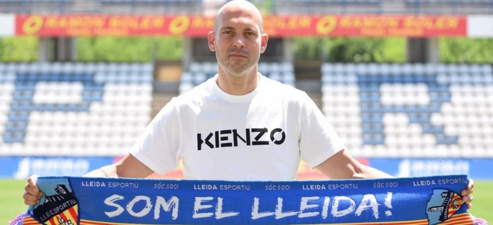 Gabri Garcia a la presentació amb el Lleida. Autor: Lleida