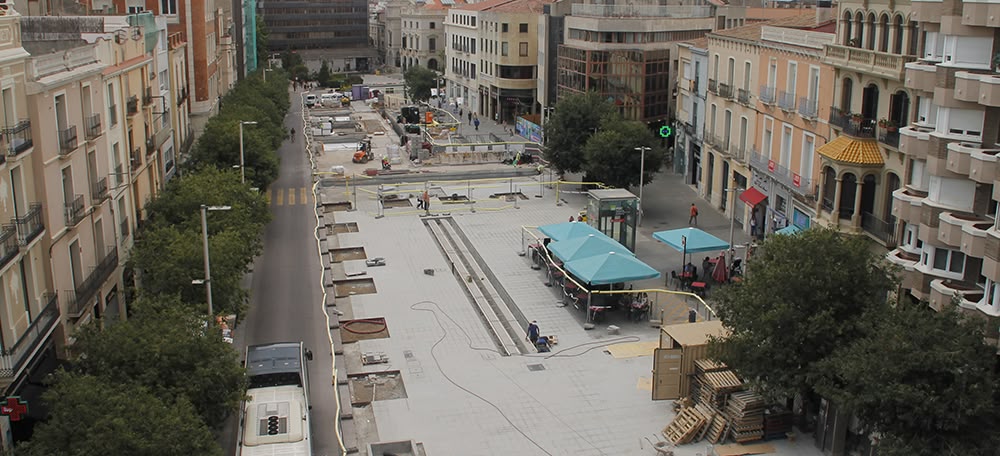 Foto portada: vista de les obres del Passeig des del Figuerola. Autora: Lucía Marín.