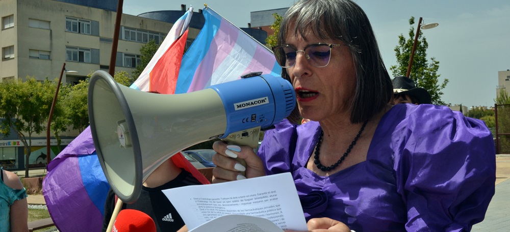 L'activista trans Clara Palau, a la manifestació de l'Orgull LGTBI 2022. Autor: J.d.A.