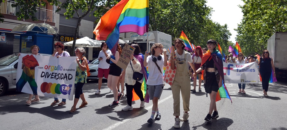 Manifestació pel Dia de l'Orgull LGTBI, el 3 de juliol de 2022. Autor: J.d.A.
