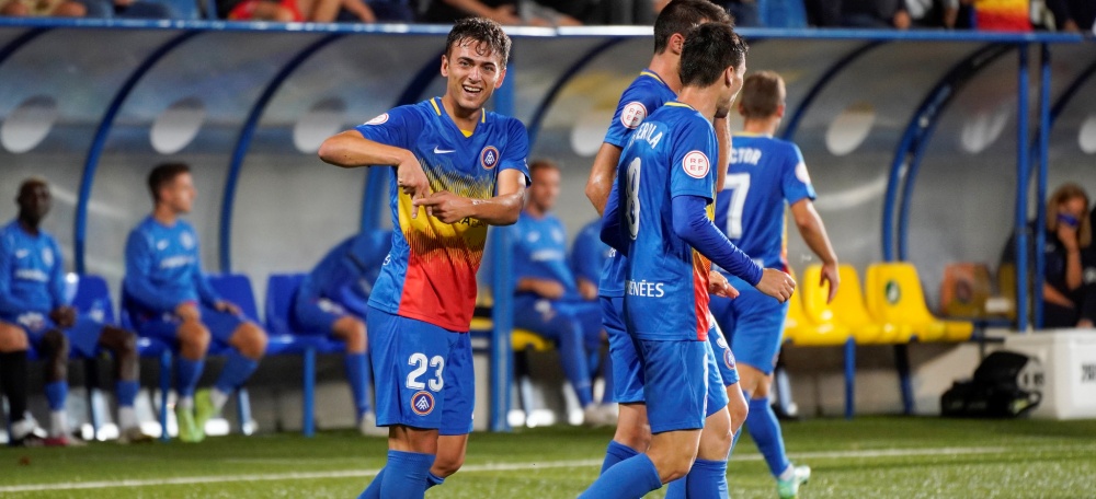 Eudald Vergés celebrant un gol a l'Andorra. Autor: FC Andorra