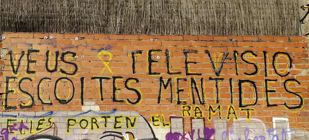 Una de les pintades més antigues: 'Veus televisió escoltes mentides'