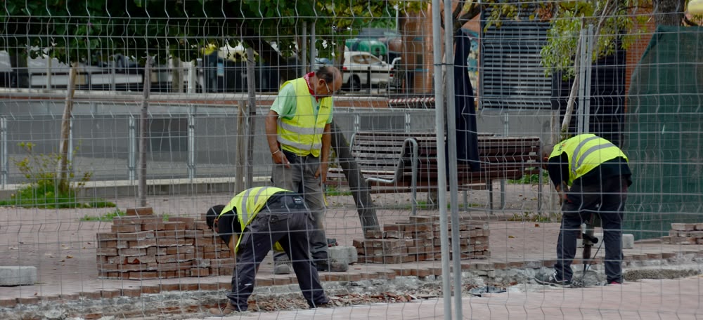 Obres a la plaça de la Llibertat. Autor: David B.