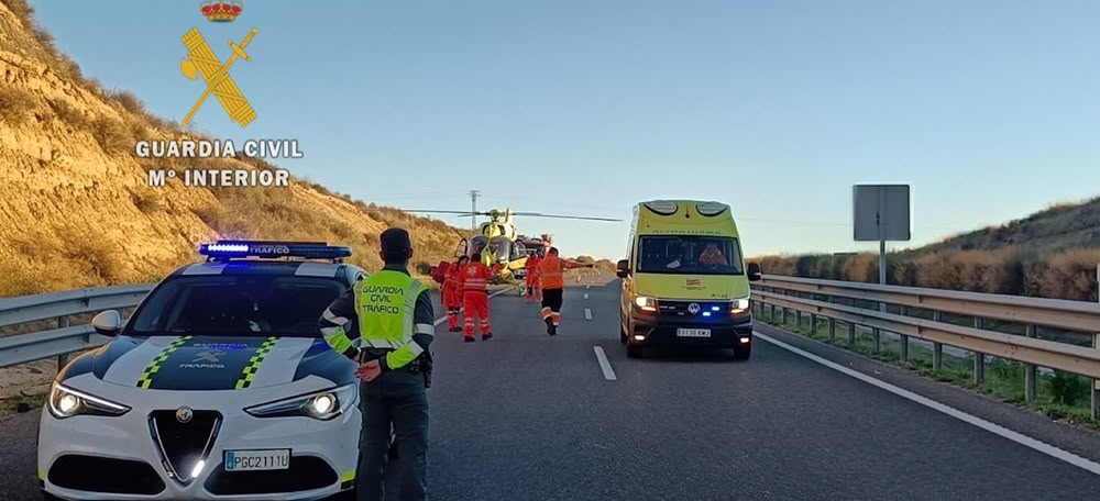 Accident Montsó. Autor: Guardia Civil