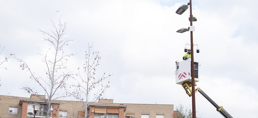 Instal·lació de càmeres, el 1 de desembre de 2022. Autor: I.Vizuete.