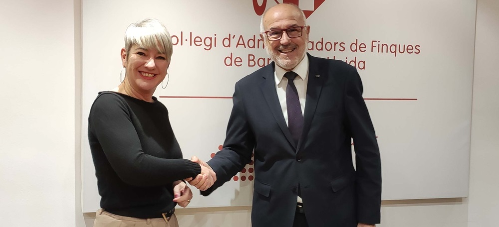 Foto portada: Ciuró, amb el president del Col·legi d'Administradors de Finques de Barcelona i Lleida. Foto: @consellCAF.
