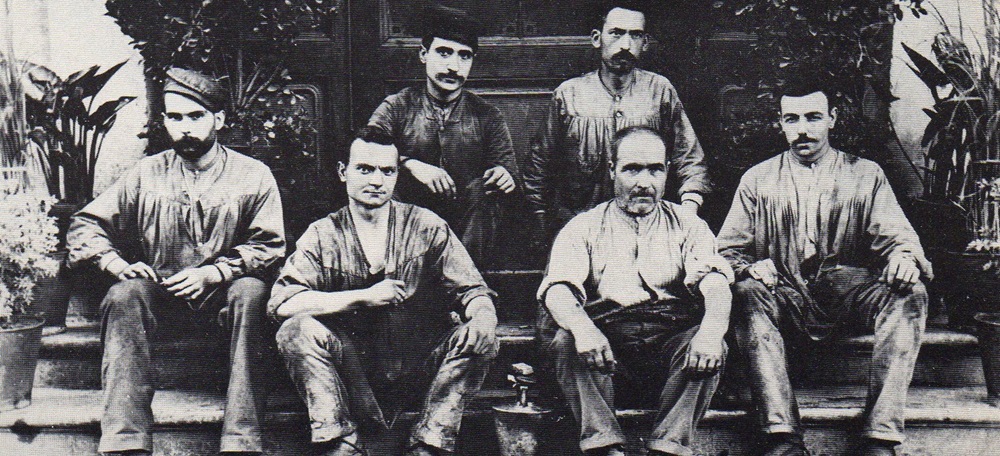 Obrers de la fàbrica de filats d'estam Cuadras i Prim (1894). Francesc Ribera