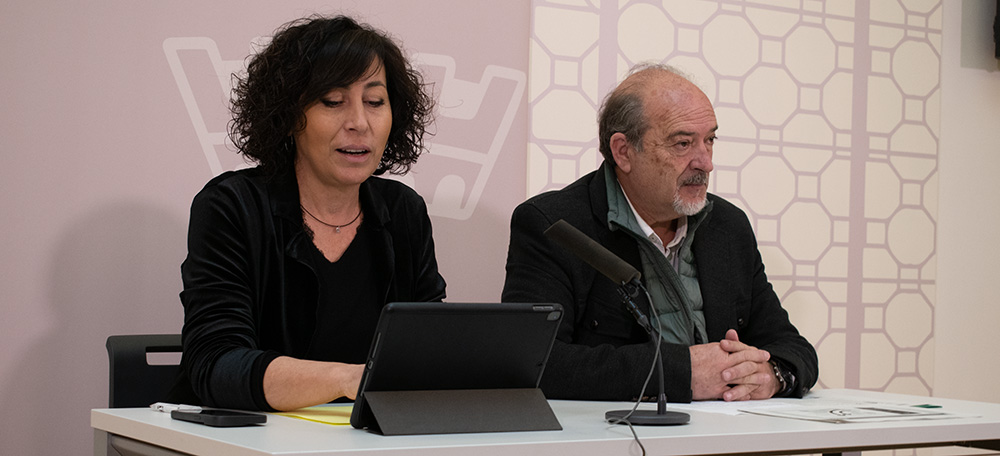 Montse González i Manuel Robles a la roda de premsa de la Fira Pro: Formació i Treball. Autor: Izan Vizuete