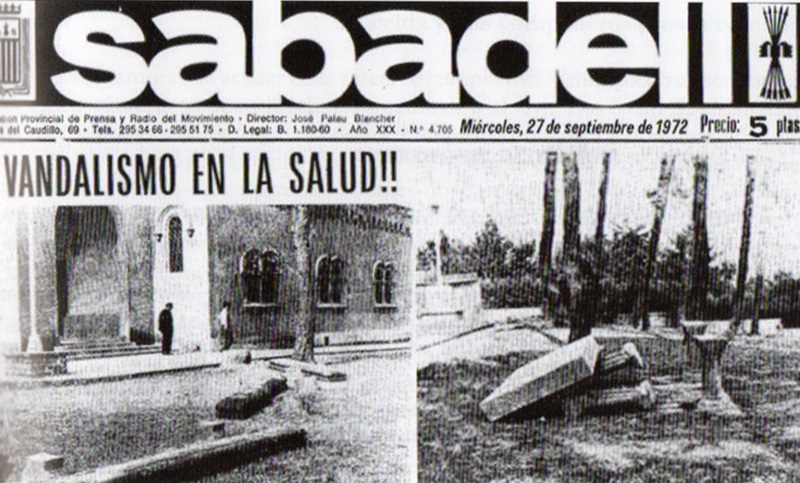 Portada del diario 'Sabadell' el 27 de septiembre de 1972.