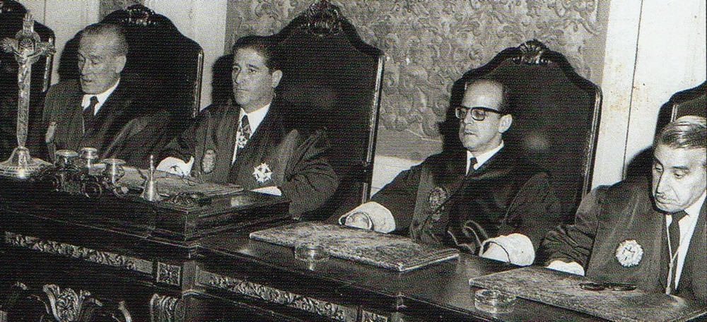 Toma de posesión de José Francisco Mateu Canovés como presidente del TOP, 1 noviembre 1968. EFE/Arxiu Històric de CC.OO Catalunya.