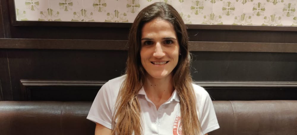 L'atleta Laura Bou durant l'entrevista. Autor: J.Sánchez