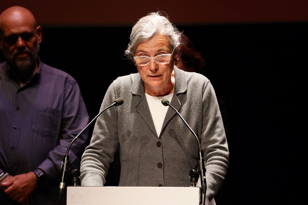 La directora de la Fundació Bosch i Cardellach, Glòria Dalmau, en l'homenatge a Fité. Autor: David Jiménez.