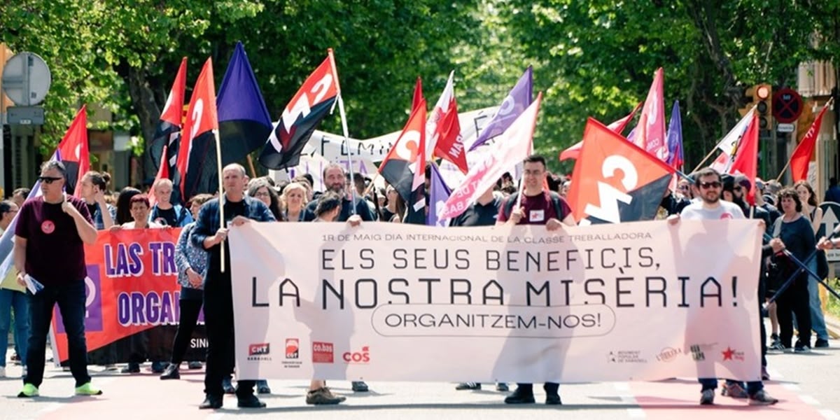 Foto portada: manifestació del Primer de maig l'any passat. Autor: J.d.A.