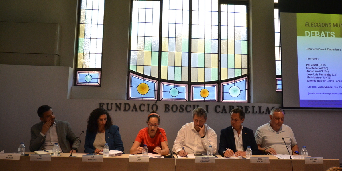 Foto de portada: Èlia Soriano (ERC), Anna Lara (Crida), José Luis Fernández (Cs), Lluís Matas (Junts) i Antonio Roa (En Comú Podem). Autor: Jordi M.