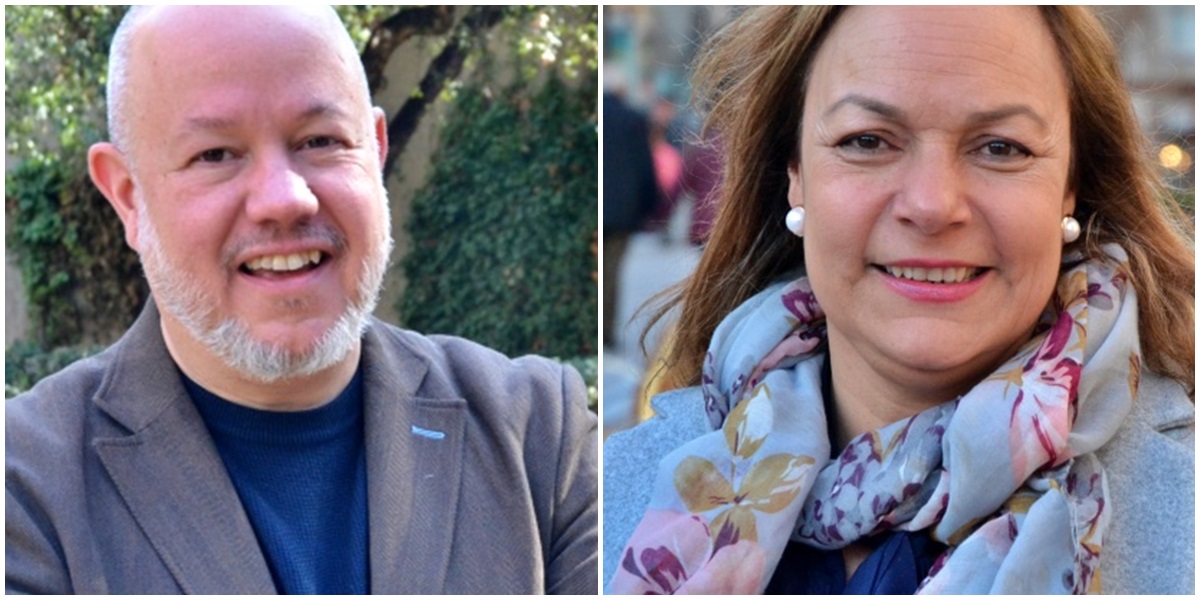 Foto portada: a l'esquerra el candidat de Cs a l'alcaldia, Joan Garcia; a la dreta, la candidata del PP, Cuca Santos.