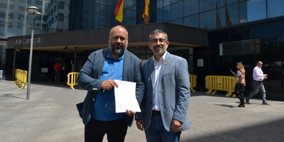 Foto portada: el regidor Raúl Garcia Barrosi i el portaveu d'ERC a l'Ajuntament, Gabriel Fernàndez. Autor: J.Muñoz.