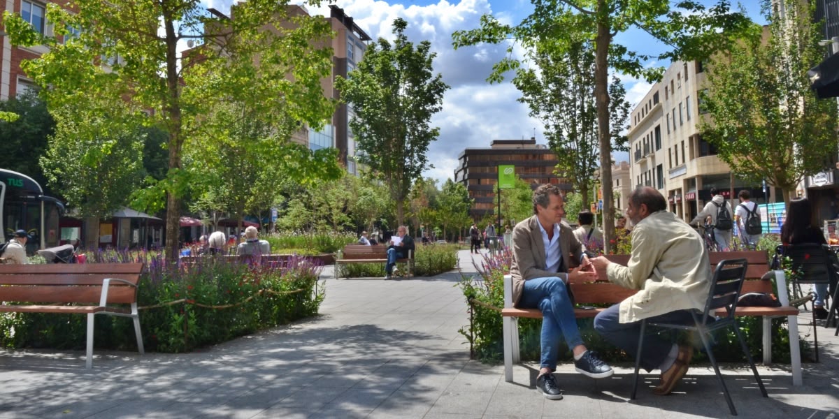 Lluis Matas i Antonio Santamaría, al Passeig. Autor: J.d.A.