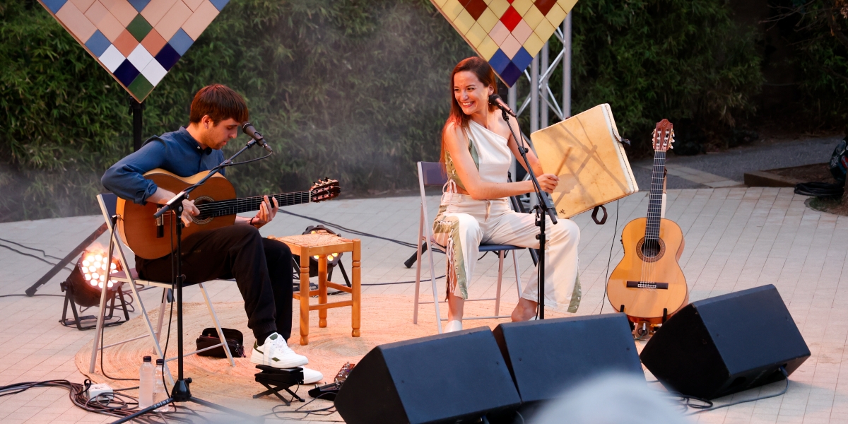 Judit Nedderman, amb Pau Figueras, al Fresc Festival. Autor: David Jiménez.