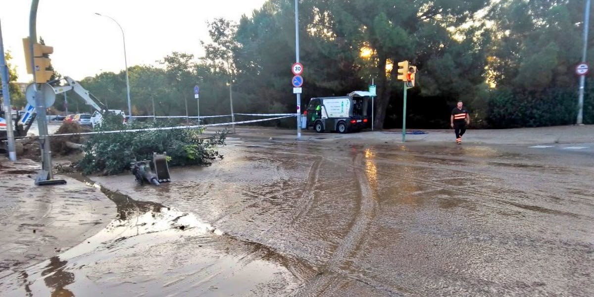 Carrer afectat per l'avaria a la canonada de Can Llong. Autor: cedida.