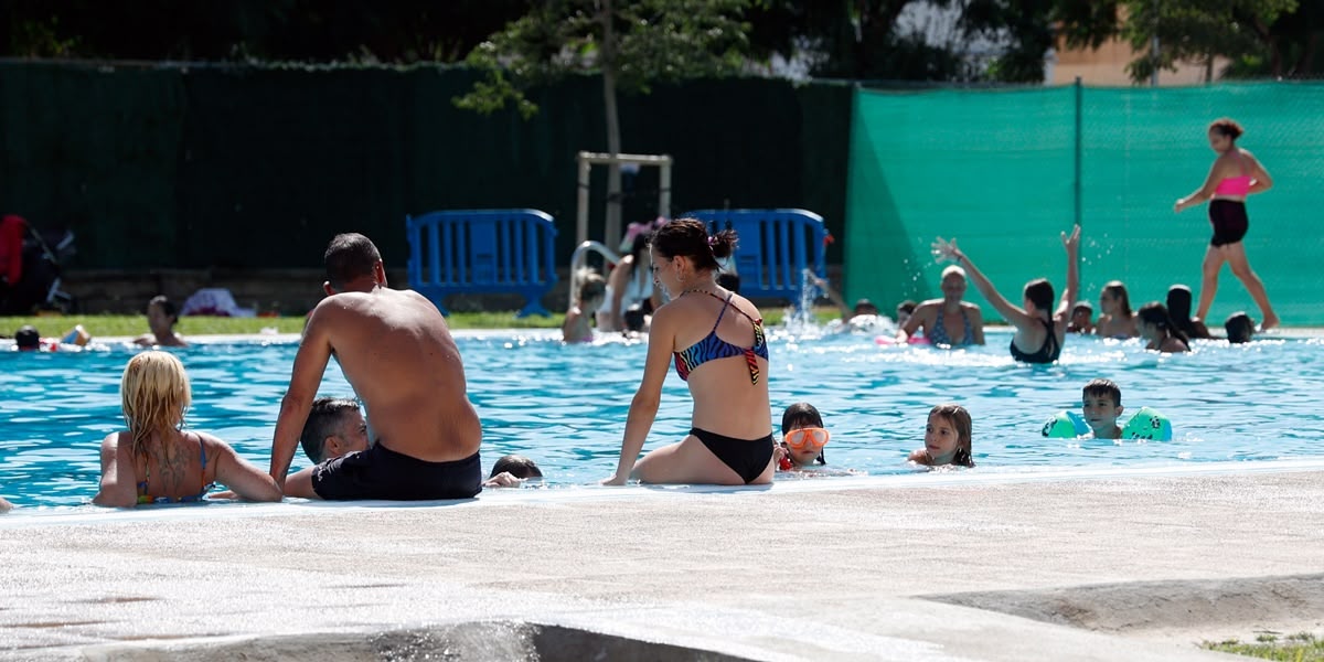 La piscina de Ca n'Oriac, l'1 d'agost de 2023. Autor: David Jiménez.